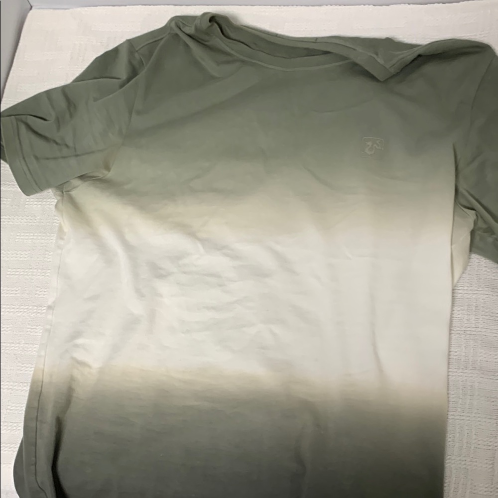 Green and White Gradient Short Sleeve Tee